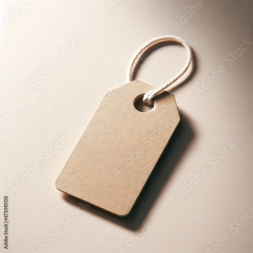 Blank Kraft Paper Price Tag with Small Punch Hole