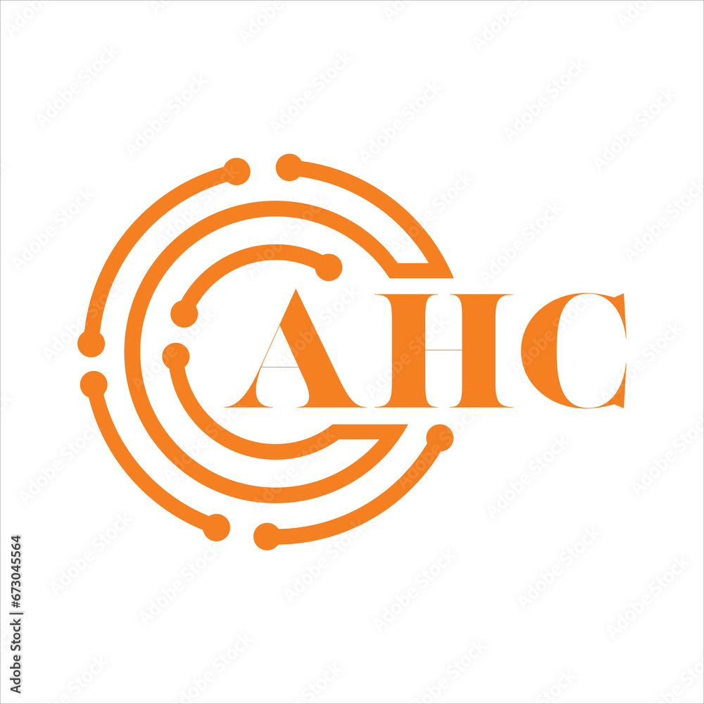 AHC Letter Design AHC Letter Technology Logo Design On White Background AHC Letter Design AHC Letter Technology Logo Design On White Background