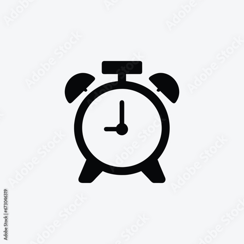 Alarm clock vector icon is isolated on a white background. Alarm clock icon modern design, vector illustration.