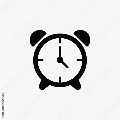 Alarm clock vector icon is isolated on a white background. Alarm clock icon modern design, vector illustration.