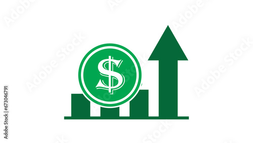 Free Download A business graph with magnify glass arrow icon vector file .. - GFXLoad