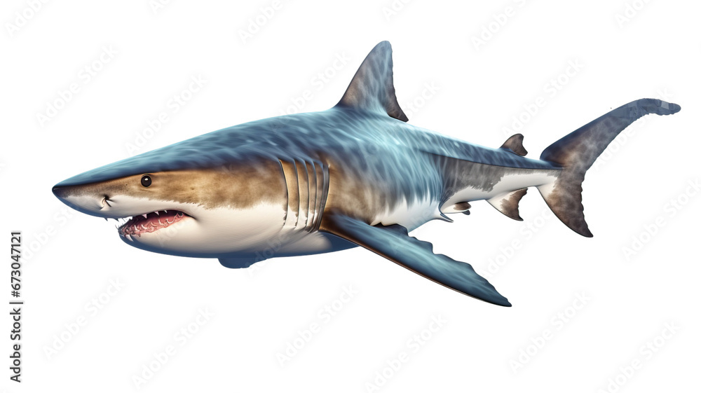 Fototapeta premium shark isolated on transparent background cutout