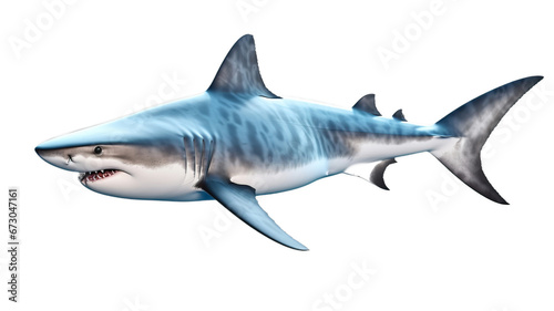 shark isolated on transparent background cutout