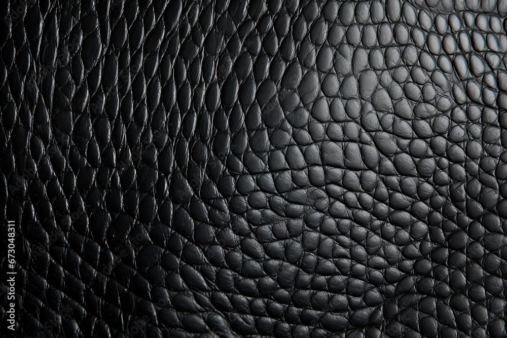 Close up dark black leather texture, background. Close up dark black leather texture, background.