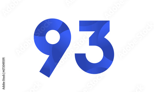 Blue Beach Number Modern Business Logo