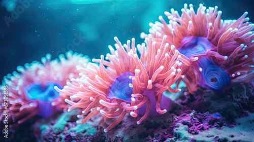 The soft coral diversity in the Pacific ocean, Underwater coral flowers