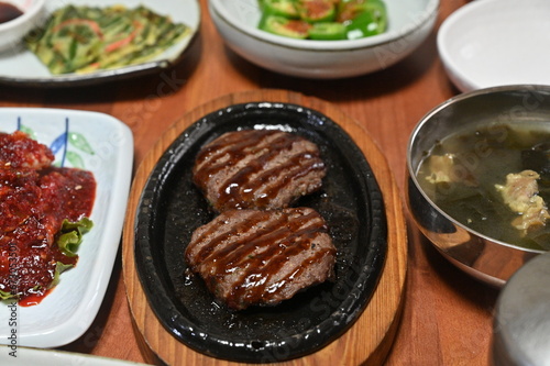 Korea food Grilled Short Rib Patties