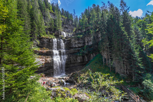 Middle Vallesinella falls in the National Park Adamello-Brenta. Trentino, Italy