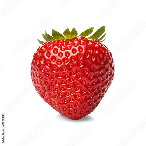 Fresh Strawberry isolated on transparent or white background, png