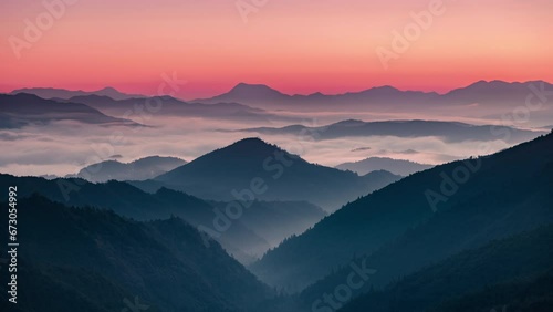 早朝の三越峠からの眺め photo
