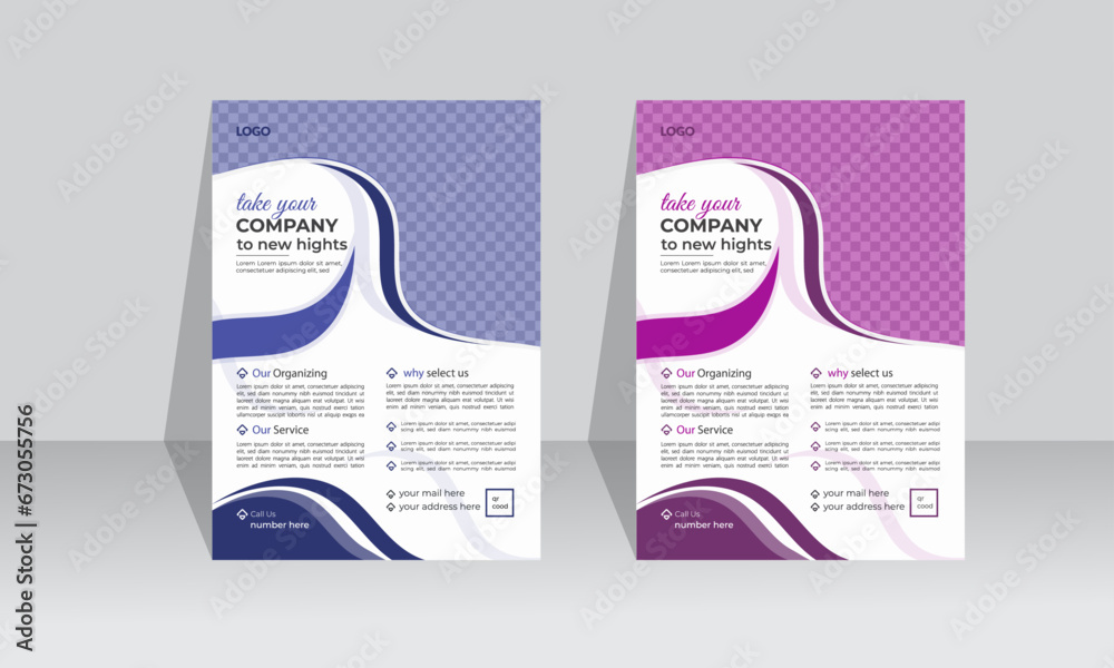Corporate Business flyer template vector design for company. abstract business flyer, vector template design.