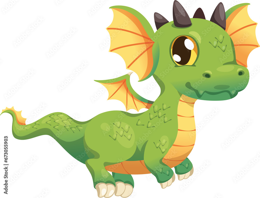 Baby dragon cartoon character illustration Baby dragon cartoon character illustration