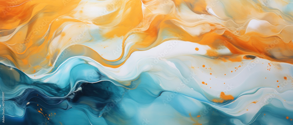 Marbled Acrylic Paint Ink Wave