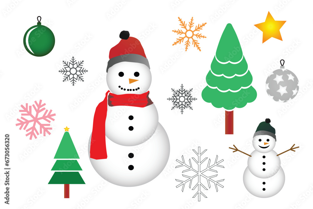 Free vector flat christmas element collection Free vector flat christmas element collection
