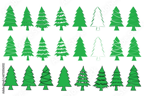 Free vector flat christmas element collection