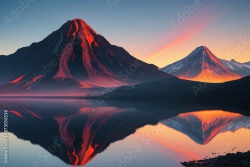 mountain at sunset