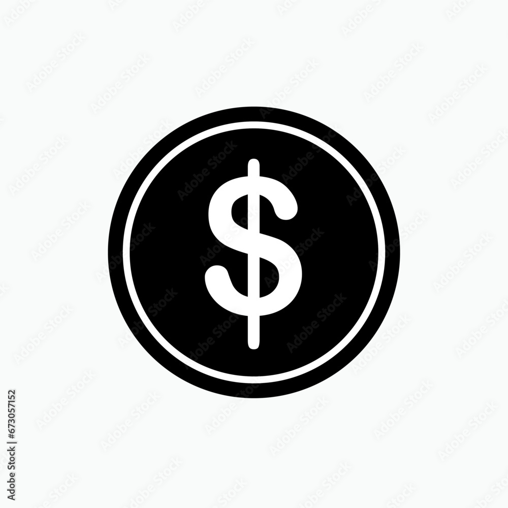 Coin Icon. Money, Investment Symbol - Vector. Coin Icon. Money, Investment Symbol - Vector.