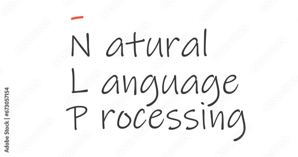 NLP Natural Language Processing. Cognitive computing technology concept. Acronym typing NLP Natural Language Processing. Cognitive computing technology concept. Acronym typing