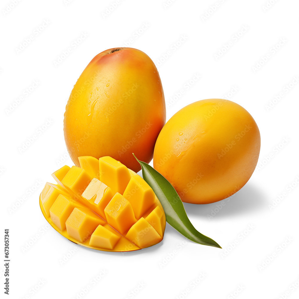 Fresh Honey Mango isolated on transparent or white background, png