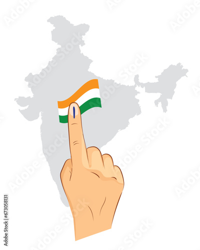 Vote for India flat vector illustration