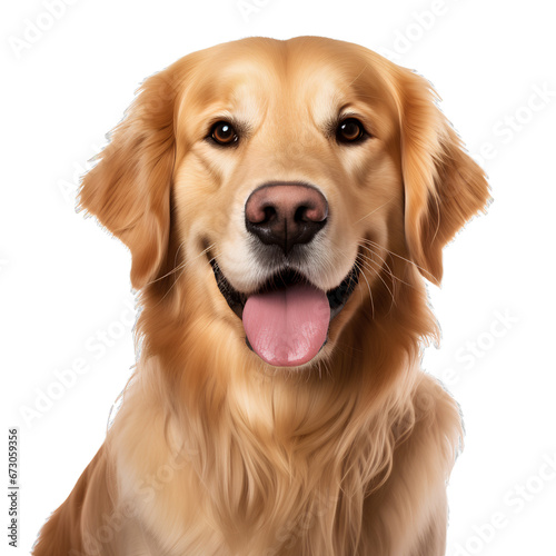 Golden Retriever, isolated on transparent or white background, PNG, 300 DPI