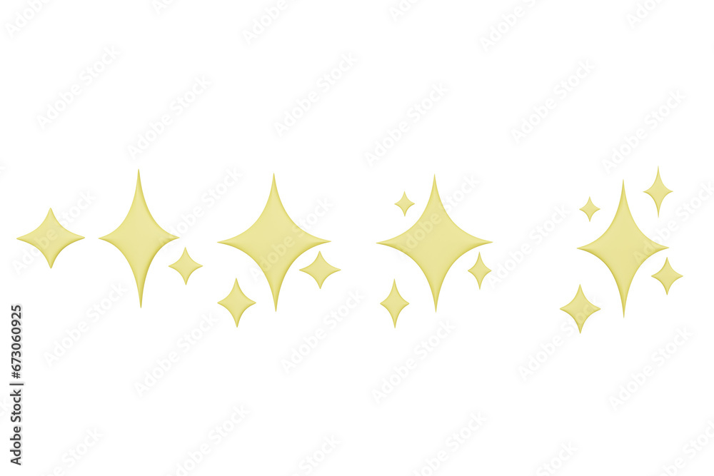 gold star icon, Sparkle star, set icon