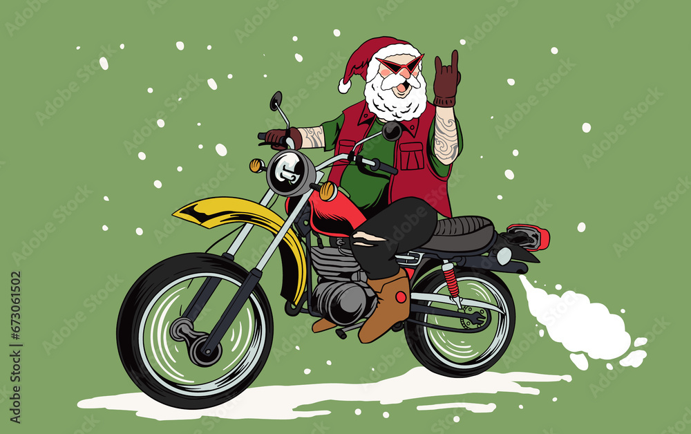 santa claus riding a bike santa claus riding a bike