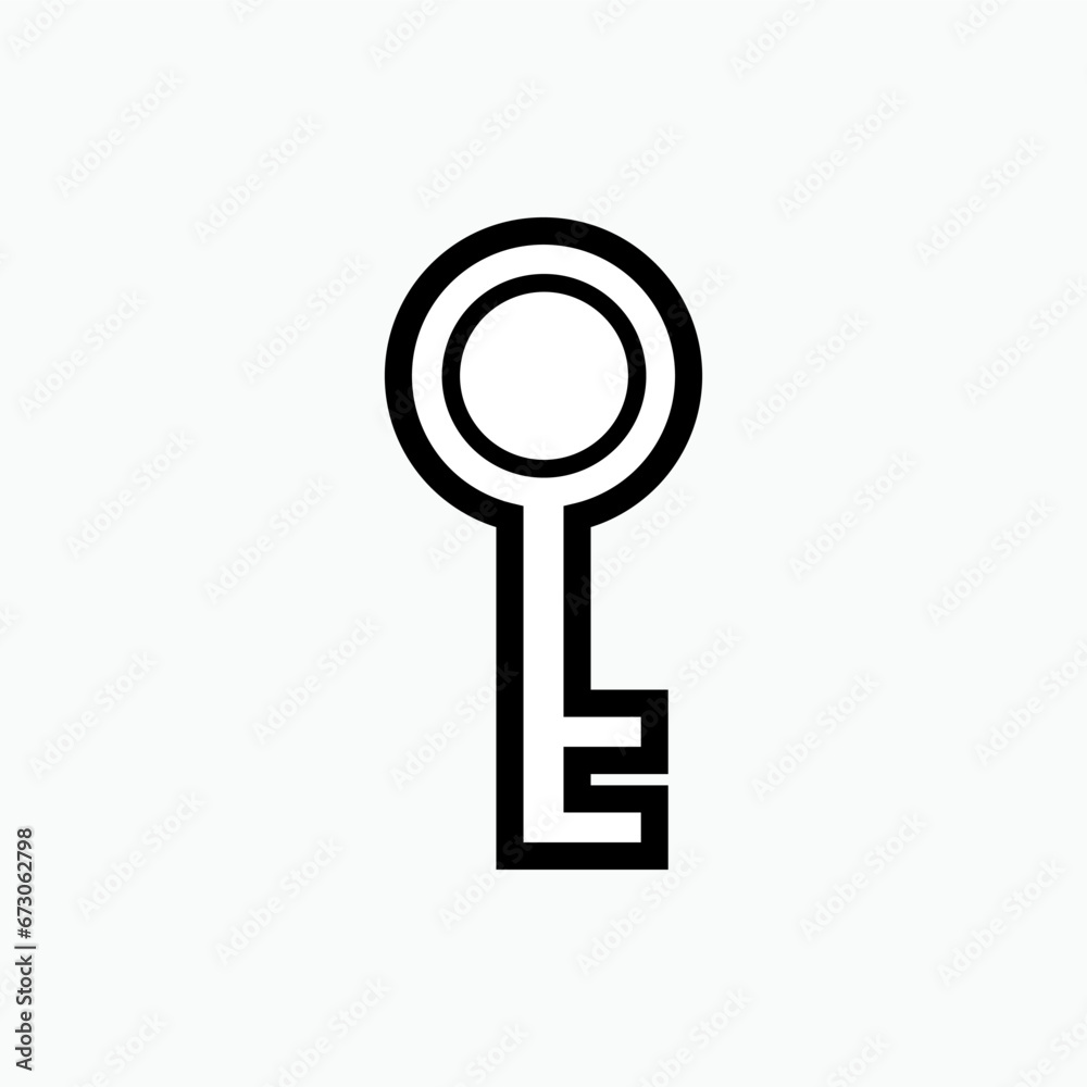 Key Icon. Access, Lock Element Symbol - Vector. Key Icon. Access, Lock Element Symbol - Vector.