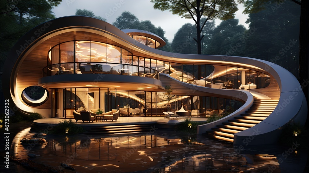 Futuristic architect design 
