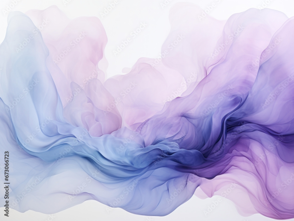 Abstract Water Ink Wave in Powder Blue and Lavender Blend