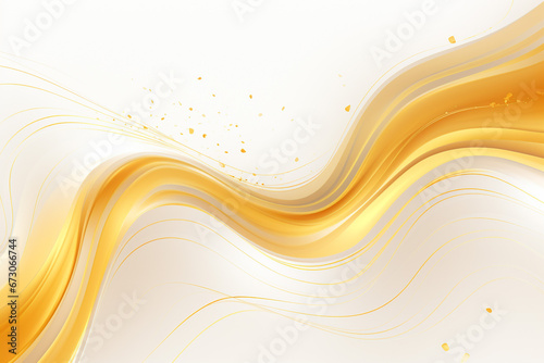 白背景に金色の波模様 photo