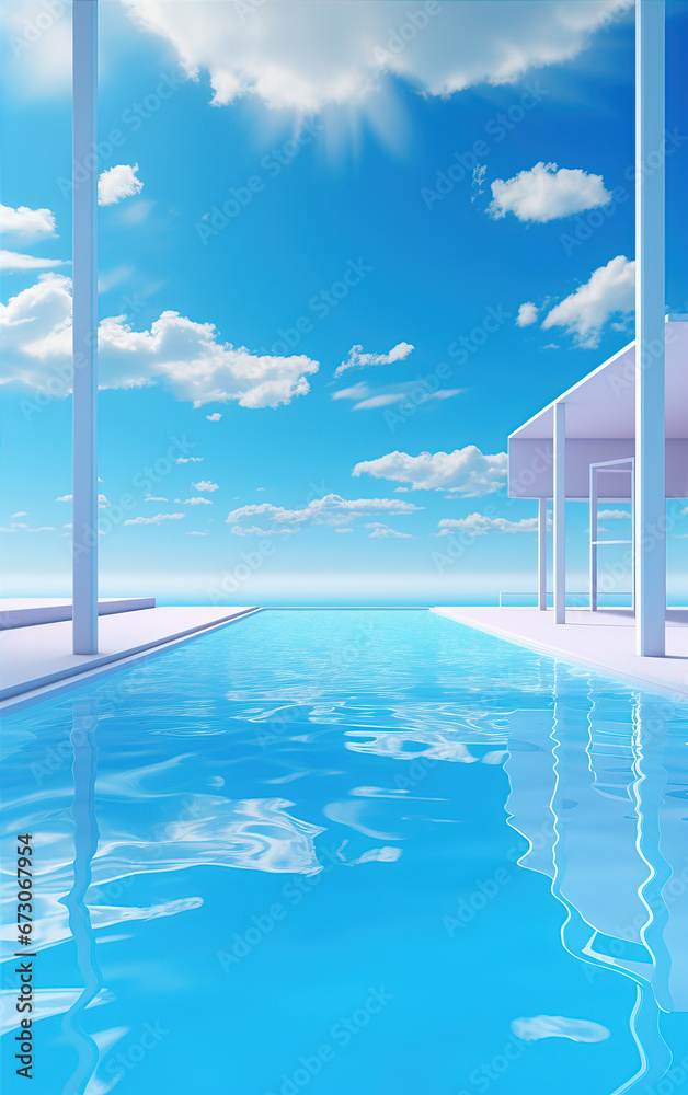 blue ocean resort,created with Generative AI tecnology.