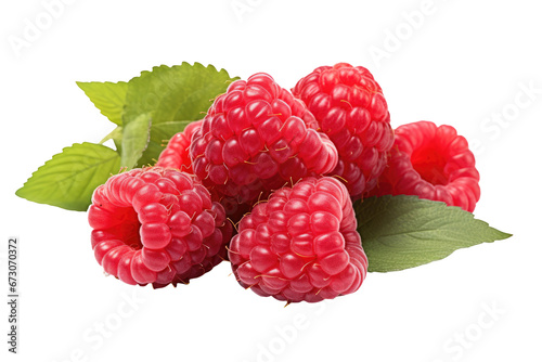 raspberry on white background