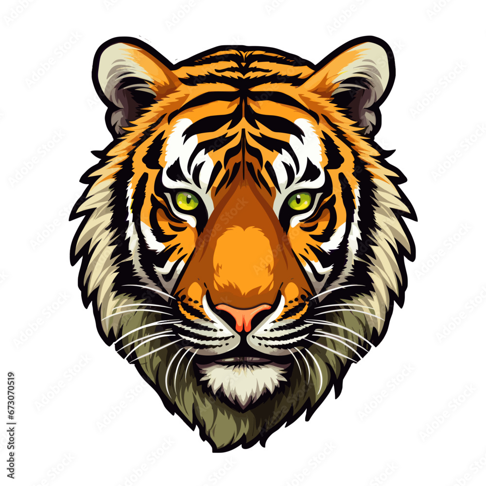 Bengalischer Tigerkopf AI Generative
