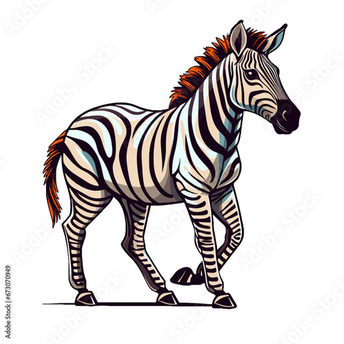 Zebra Vektor Illustration, AI Generative