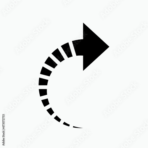 Right Turn Arrow Icon. Direction Symbol - Vector Logo Template. © Albertus