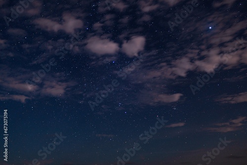 Fototapeta Naklejka Na Ścianę i Meble -  Starry sky and night view from the mountain in the Thailand