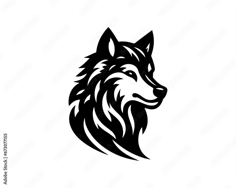 Obraz premium goth, logo, logotype, mark, minimal, minimalist, modern, moon, pet, pets, power, powerpoint, sport, spot, symbol, symbols, unique, wolf, wolf logo, wolf, night wolf