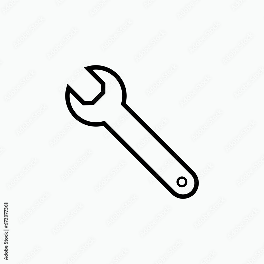 Wrench Icon. Repair, Setting. Mechanics, Maintenance Symbol for Design, Presentation, Website or Apps Elements – Vector. Wrench Icon. Repair, Setting. Mechanics, Maintenance Symbol for Design, Presentation, Website or Apps Elements – Vector.
