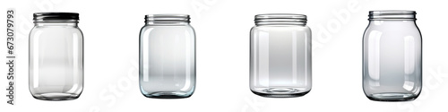 Empty blank jar  Hyperrealistic Highly Detailed Isolated On Transparent Background Png File photo