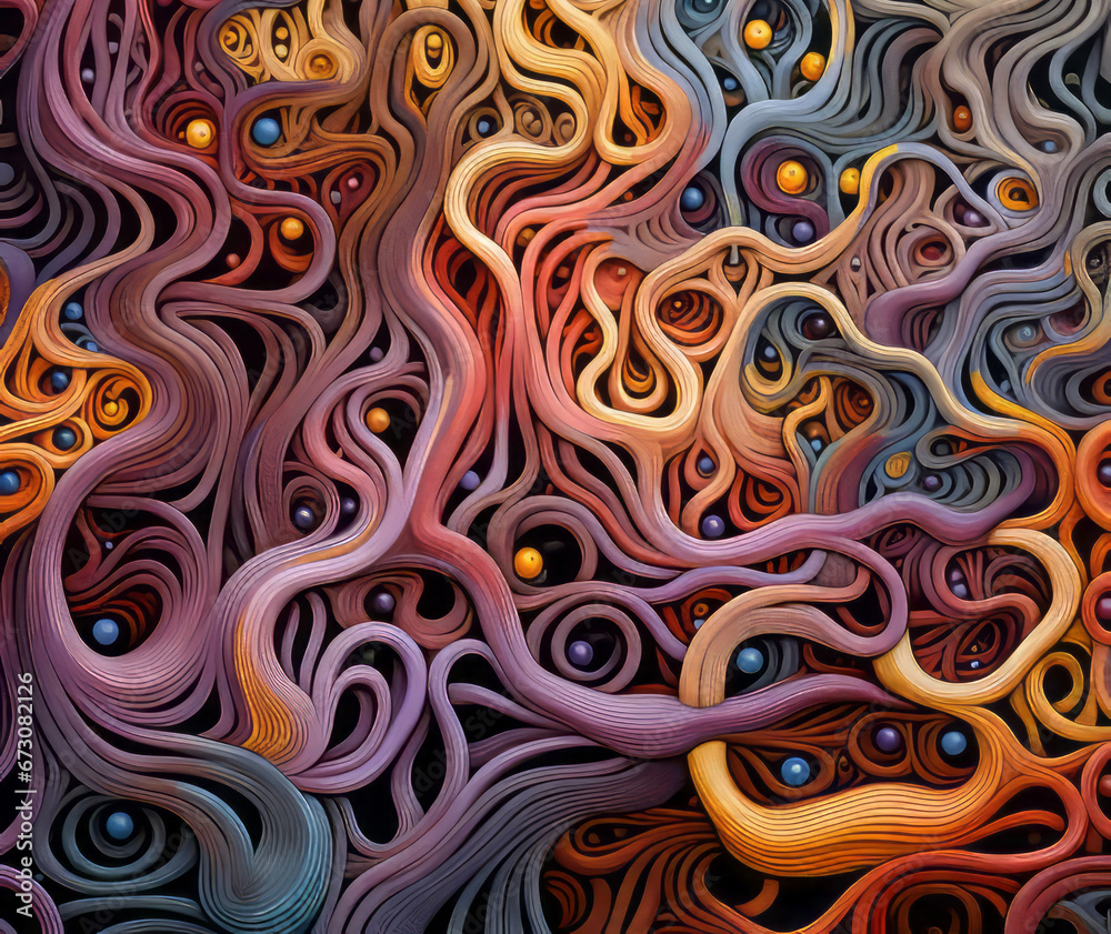 Fototapeta premium Design texture from neural pattern, creative design