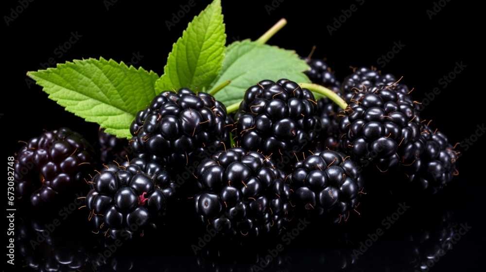 blackberry on a black generated by AI blackberry on a black generated by AI