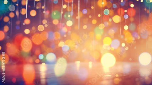 A Christmas-themed movie or music on bokeh background.