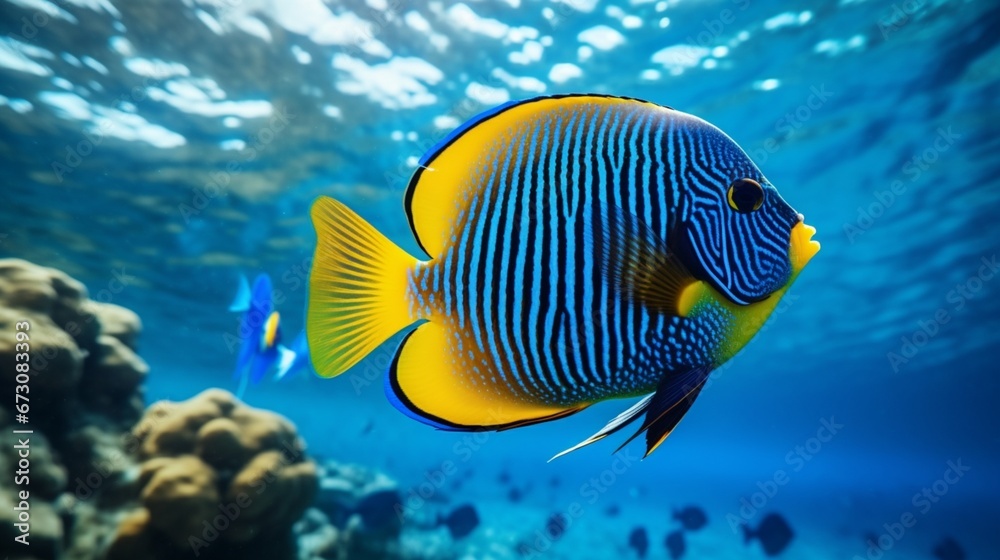 yellow tang fish generated by AI yellow tang fish generated by AI