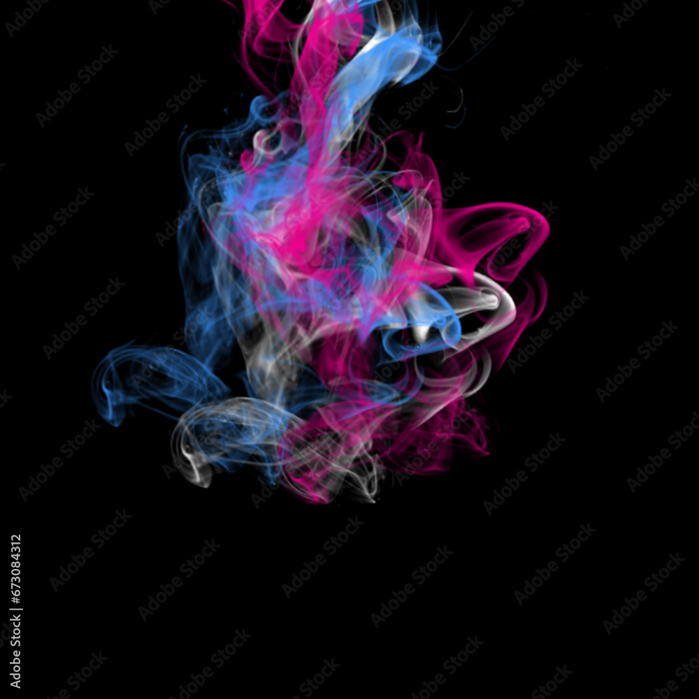 Fototapeta premium real smoking isolated effect black backdrop with smoke overlay