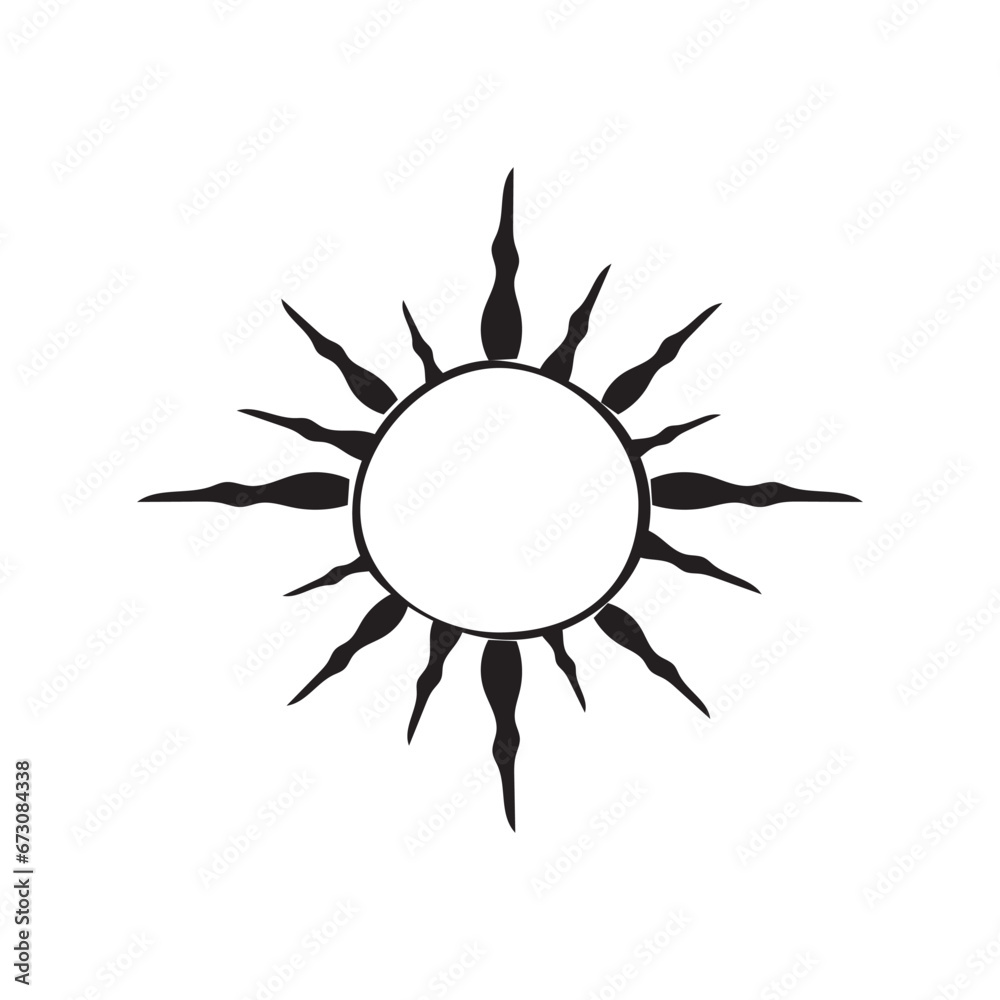 Sun doodle vector illustration