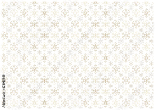 雪の結晶の背景（ゴールド）