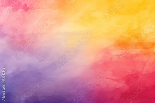 abstract colorful background with watercolor paint - yellow, orange, red, pink, purple © blaize