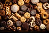 Assortement cookies background