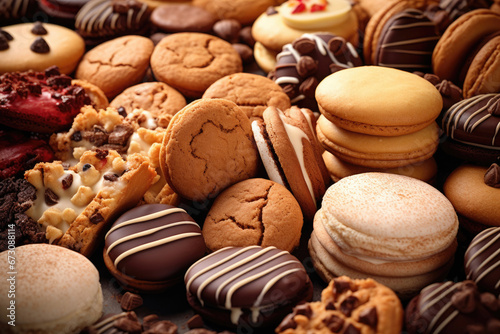 Assortement cookies background